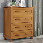 Cômoda Para Quarto 4 Gavetas Em Madeira Viena Carvalho - Stra