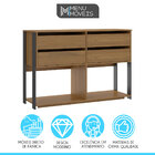 Cômoda Para Quarto 4 Gavetas Estilo Industrial Bacco Mdp Carv