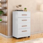 Cômoda Para Quarto 4 Gavetas Lisa Mdp Branco