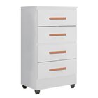 Cômoda Para Quarto 4 Gavetas Lisa Mdp Branco