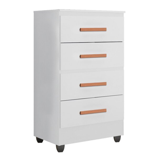 Cômoda Para Quarto 4 Gavetas Lisa Mdp Branco