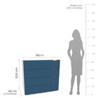 Cômoda Para Quarto 4 Gavetas Porto Branco/azul