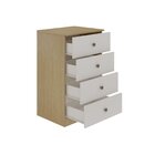 Cômoda Para Quarto 4 Gavetas Savana/branco