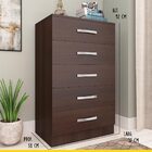 Cômoda Para Quarto 57 X 92 Cm 5 Gavetas Mdp Rústico - Clicklar