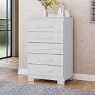 Cômoda Para Quarto 5 Gavetas Clássico Itapema Branco