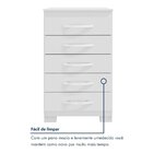 Cômoda Para Quarto 5 Gavetas Clássico Itapema Branco