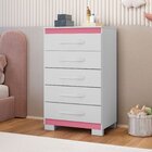 Cômoda Para Quarto 5 Gavetas Clássico Itapema Branco