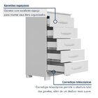 Cômoda Para Quarto 5 Gavetas Clássico Itapema Branco