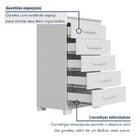 Cômoda Para Quarto 5 Gavetas Clássico Itapema Branco