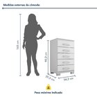 Cômoda Para Quarto 5 Gavetas Clássico Itapema Branco