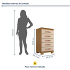Cômoda Para Quarto 5 Gavetas Com Pés Itapema Carvalho America