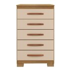 Cômoda Para Quarto 5 Gavetas Com Pés Itapema Carvalho America