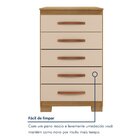 Cômoda Para Quarto 5 Gavetas Com Pés Itapema Carvalho America