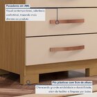 Cômoda Para Quarto 5 Gavetas Com Pés Itapema Carvalho America
