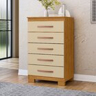 Cômoda Para Quarto 5 Gavetas Com Pés Itapema Carvalho America