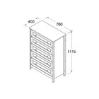 Cômoda Para Quarto 5 Gavetas Dm-229 Branco