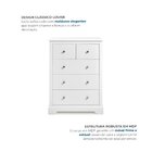 Cômoda Para Quarto 5 Gavetas Em Mdf 110cm Branco Louise Branco