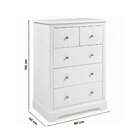 Cômoda Para Quarto 5 Gavetas Em Mdf 110cm Branco Louise Branco
