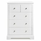 Cômoda Para Quarto 5 Gavetas Louise Branco