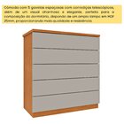 Cômoda Para Quarto 5 Gavetas Premium Cinamomo/off White