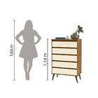 Cômoda Para Quarto 5 Gavetas Preto Nina E J