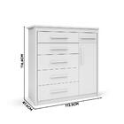 Cômoda Para Quarto 6 Gavetas Com Sapateira Elegance 2089 Bran