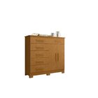 Cômoda Para Quarto 6 Gavetas E 2 Portas Xangai Cinamomo