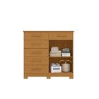 Cômoda Para Quarto 6 Gavetas E 2 Portas Xangai Cinamomo