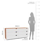 Cômoda Para Quarto 6 Gavetas Porto Freijó/branco