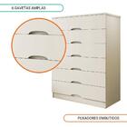 Cômoda Para Quarto 6 Gavetas Sevilha Made Marcs Off White