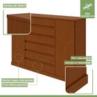 Cômoda Para Quarto 7 Gavetas E 2 Portas Vedra Frassino