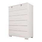 Cômoda Para Quarto 7 Gavetas Topázio Expresso Móveis Branco