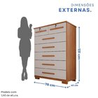 Cômoda Para Quarto 7 Gavetas Topázio Expresso Móveis Cinamomo