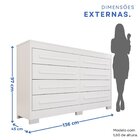 Cômoda Para Quarto 8 Gavetas Diamante Espresso Móveis Branco