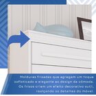 Cômoda Para Quarto 8 Gavetas Diamante Espresso Móveis Branco