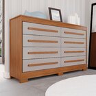 Cômoda Para Quarto 8 Gavetas Diamante Espresso Móveis Cinamom