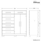 Cômoda Para Quarto 8 Gavetas E 2 Portas Verona Cinamomo