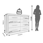 Cômoda Para Quarto 8 Gavetas Elegance Branco
