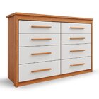 Cômoda Para Quarto 8 Gavetas Elegance Freijó/off-white