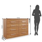 Cômoda Para Quarto 8 Gavetas Gênova Plus Freijó