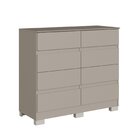 Cômoda Para Quarto 8 Gavetas Lara Níquel