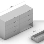 Cômoda Para Quarto 8 Gavetas Porto Freijó/branco