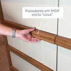 Cômoda Para Quarto 8 Gavetas Ripado 100% Mdf Tarsila Cinamomo