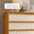 Cômoda Para Quarto 8 Gavetas Ripado 100% Mdf Tarsila Cinamomo