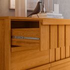 Cômoda Para Quarto 8 Gavetas Ripado 100% Mdf Tarsila Cinamomo