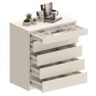 Cômoda Para Quarto 90cm Com Colmeia Organizadora 5 Gavetas Pr