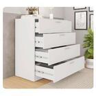 Cômoda Para Quarto Casal 4 Gavetas Sleep Branco Caemmun