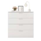 Cômoda Para Quarto Casal 4 Gavetas Sleep Branco Caemmun