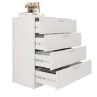 Cômoda Para Quarto Casal 4 Gavetas Sleep Branco Caemmun