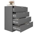 Cômoda Para Quarto Casal 4 Gavetas Sleep Cinza Caemmun